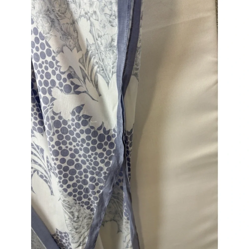Floral Kimono Cover Up Blue White One Size Lightweight NWT